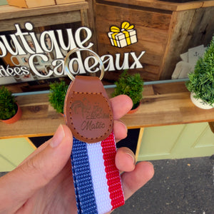 Porte-Clés Liseré Drapeau Français Gravé | Édition Coupe du Monde