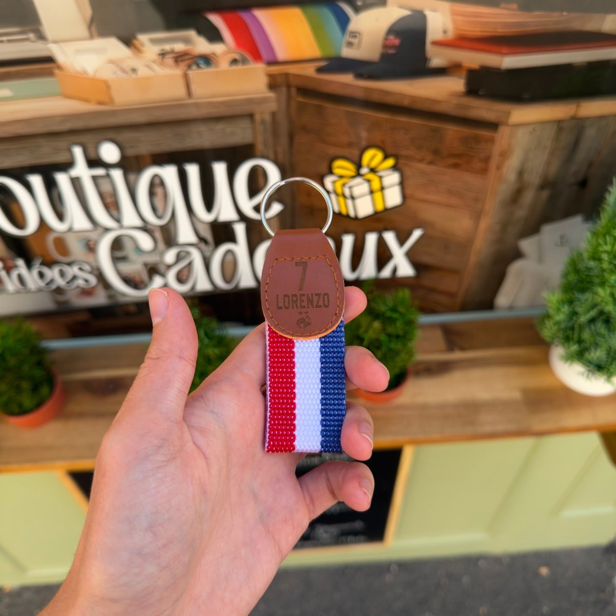 Porte-Clés Liseré Drapeau Français Gravé | Édition Coupe du Monde