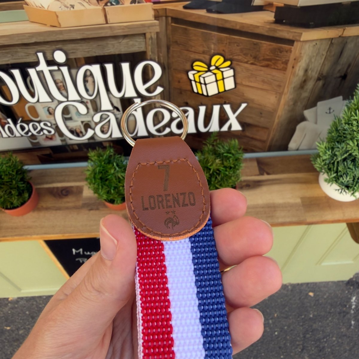 Porte-Clés Liseré Drapeau Français Gravé | Édition Coupe du Monde