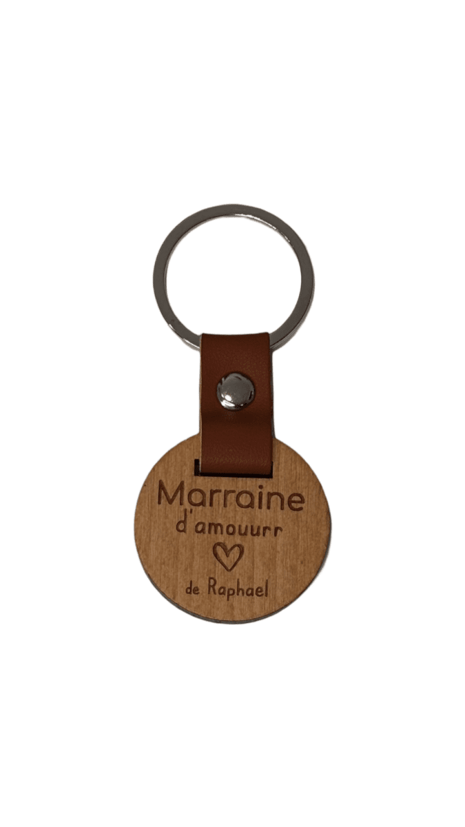 Porte-Clés en Bois Gravé