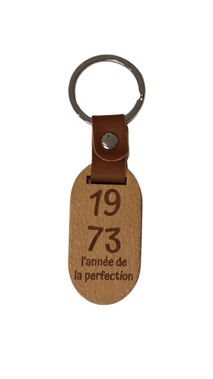 Porte-Clés en Bois Gravé