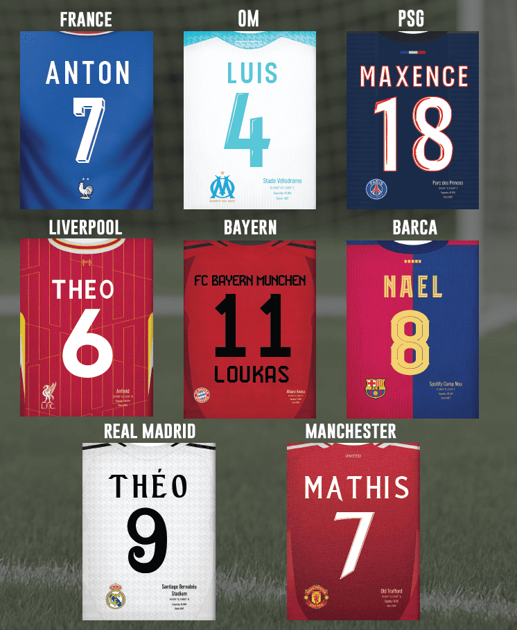 Affiche Maillot de Foot Personnalisée