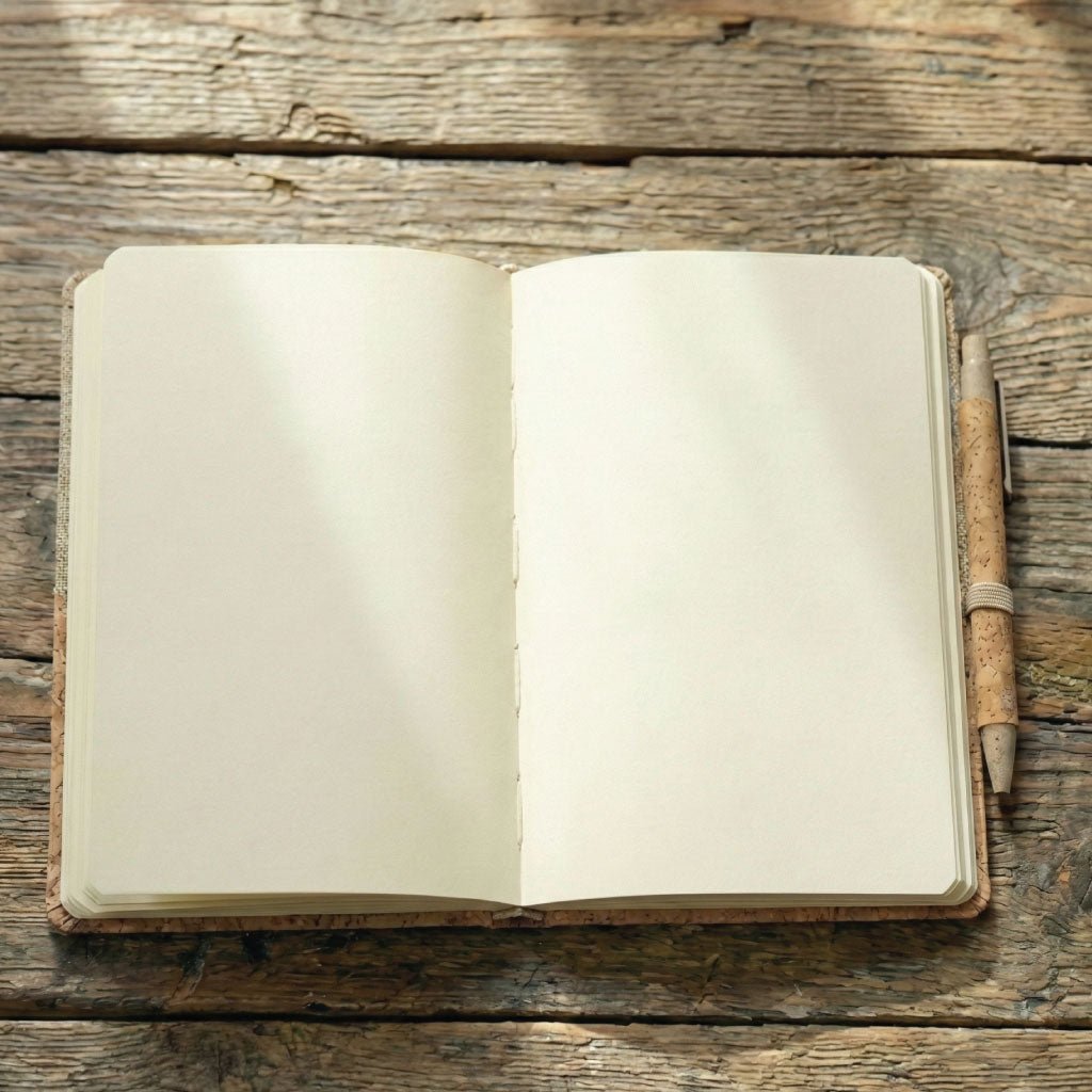 Carnet de Notes A5 en Liège & Tissu Personnalisé (+ Stylo Inclus)